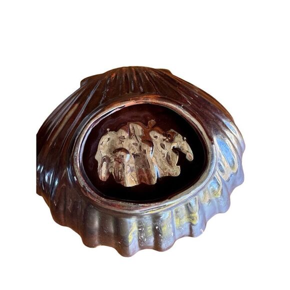 Set of 2 gorgeous sea shell ceramic trinket trays - Picture 5 of 8